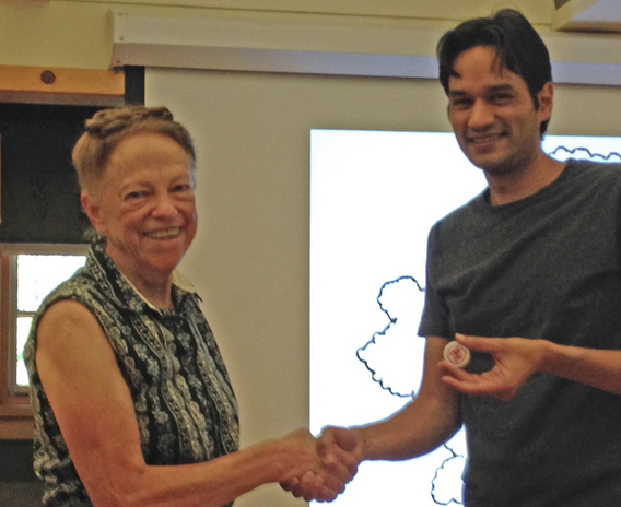 Rhiju & Fang recognized with the CLASHBUSTERS! award from the lab of Jane & Dave Richardson at the RNA/protein session of RosettaCon 2014. And Joe Yesselman won best poster of the conference for “Towards Automated Design of 3D RNA Structure”!