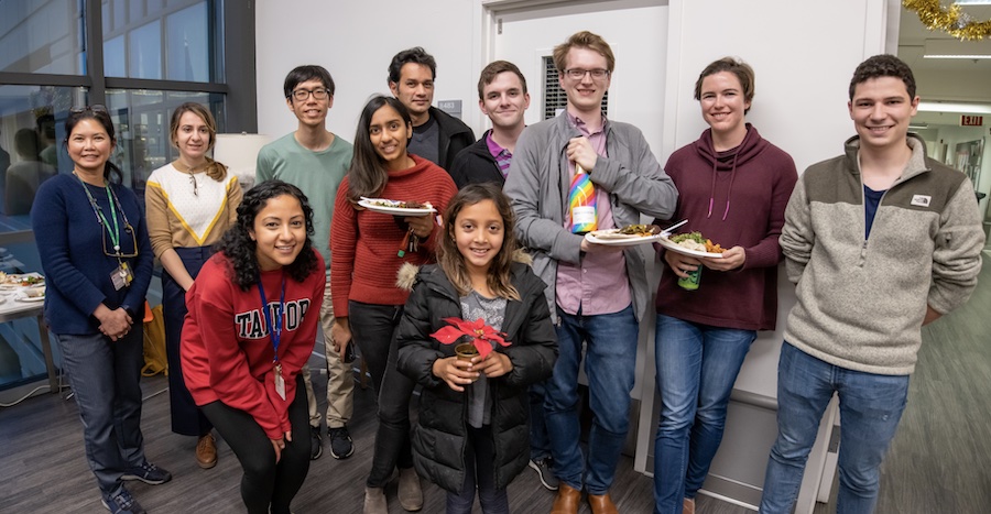 Our laboratory won the overall prize in the Kornberg memorial Biochemistry department baking contest , for the second year in a row! In addition, Ramya Rangan won first place in the pie category for her blueberry pie, rotation student Jon Doenier took the cake with his chocolate mousse cake, Vanya Zheludhev directed this year’s skit video, and Matt Adrianowycz MC-ed the winning ceremonies. Happy holidays to all and to the entire department!